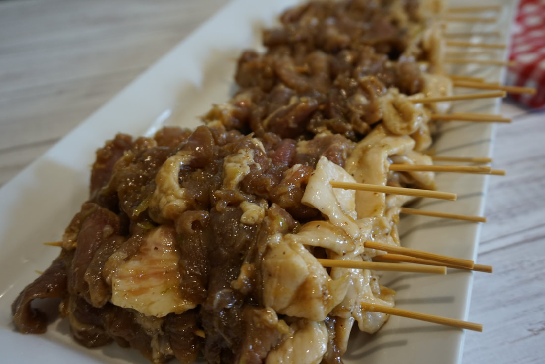 Image presents Grilled Pork Skewers with Sticky Rice 3