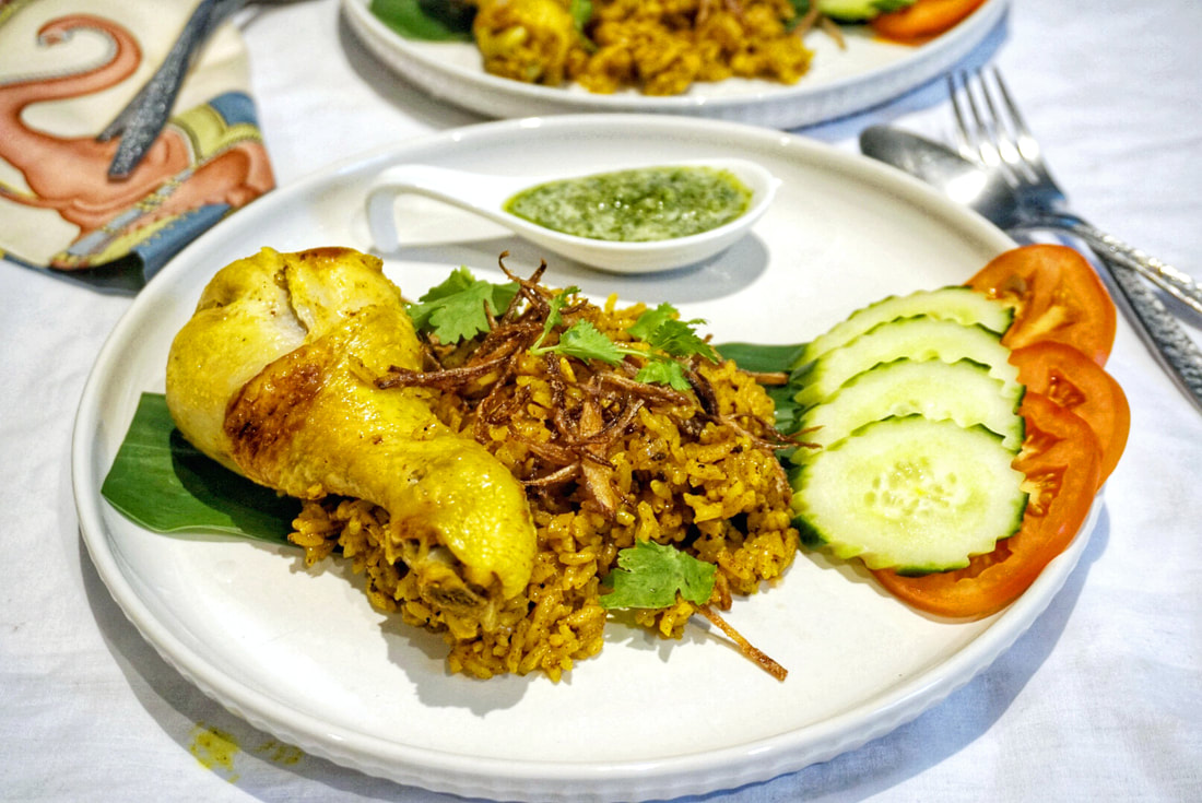 Image presents Thai Style Chicken Biryani Recipe (Khao Mok Kai) 6