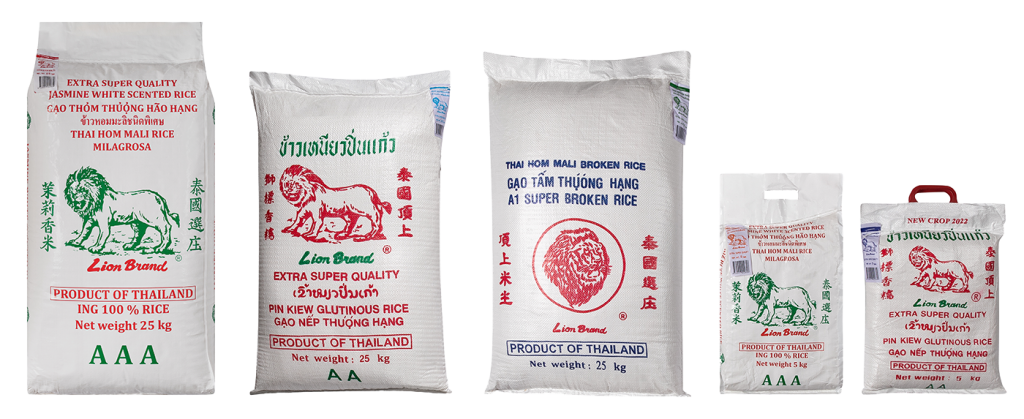 image presents lionbrand sack of rice